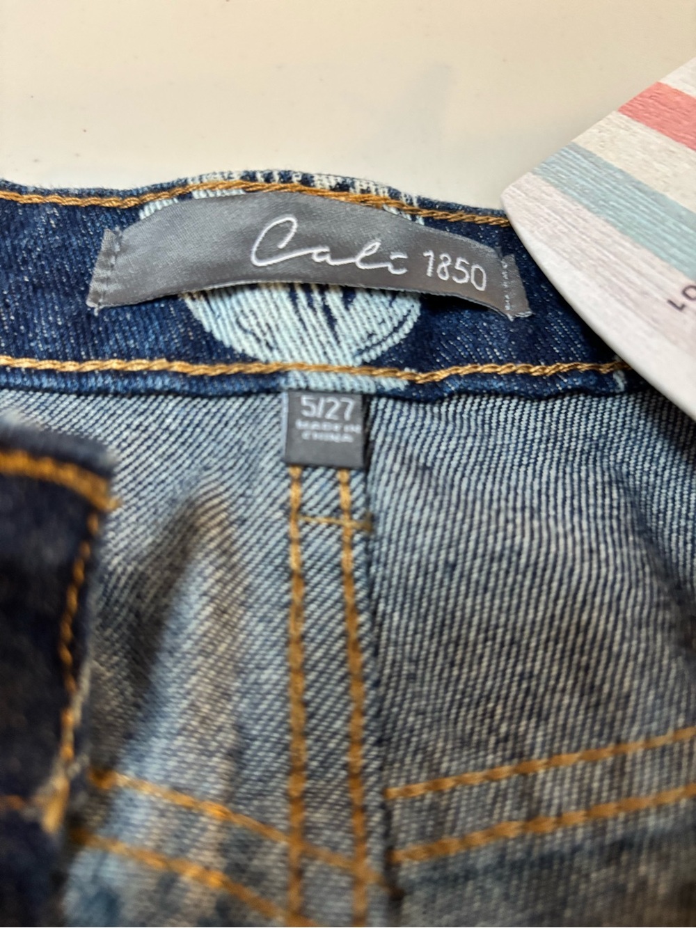 Cali 1850 Western Print Wide Leg Women's Jeans Sizze 5/27 - Picture 7 of 16